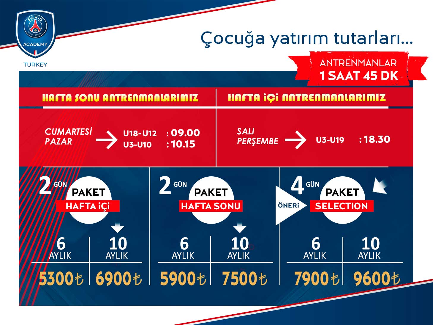 PSG Academy Ankara Fiyatları